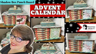 Easy Peasy Advent Calendar 2025 using We R Makers Shadow Box Punch Board