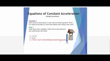Equations of constant acceleration