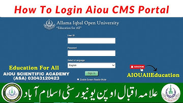 CMS Portal Login Method Autumn 2025 | How To Login CMS Portal of Aiou 2025 | How To Open CMS Account