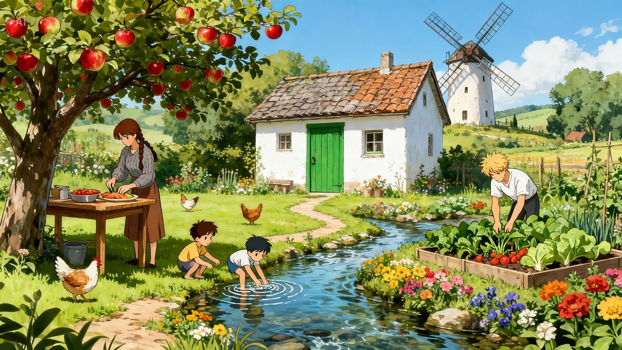 Peaceful Days in the Countryside: Harvesting Sweet Potatoes & Baked Sweet Potato Cakes | Ghibli