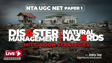 NTA UGC NET Paper 1 | Disaster management |