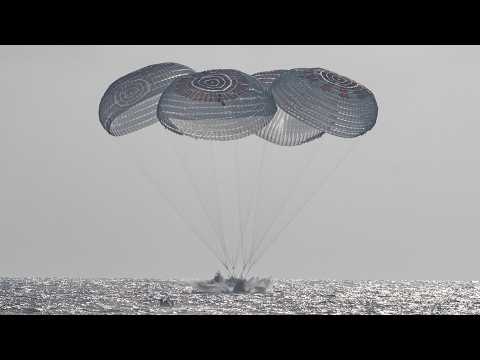 SpaceX Crew Capsule Splashes Down After ISS Stay