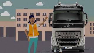 Volvo Trucks - Stop, Look, Wave Animation (Right Hand Driving)