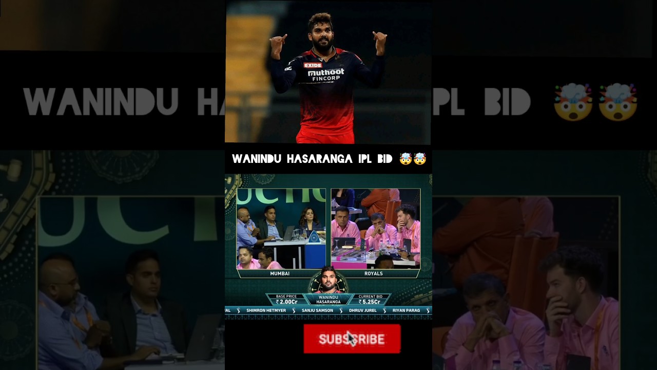 IPL BID 2025 | wanindu hasaranga |🤯🤯