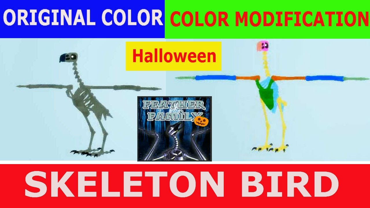 New Update Halloween Bird Skeleton Skeleton Feather Family Roblox Youtube - feathered velociraptor roblox