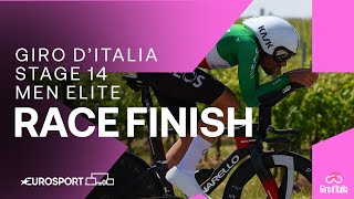 WINNING TIME TRIAL! ‍ | Giro D'Italia Stage 14 Race Finish | Eurosport Cycling