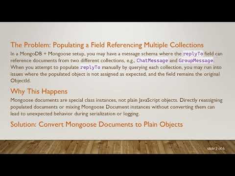 How to Populate a replyTo Field Referencing Multiple Mongoose Collections