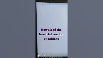 Tableau - Download Free Trail Version