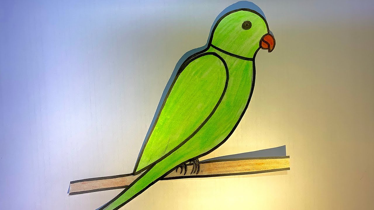 How to Draw a Simple Parrot for Kids