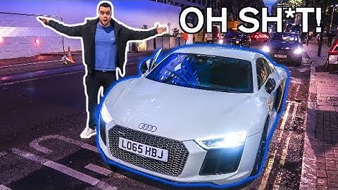 DRIVING AN AUDI R8 ON THE WRONG SIDE OF THE ROAD!!!