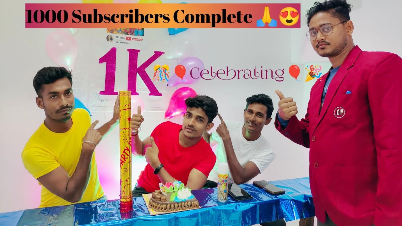 1k subscribers celebration 🥳🎉 | thank you everyone for our 1000+ Family ...
