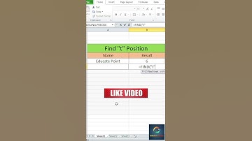 ##Find Function#Excel#Shorts#shortvideo