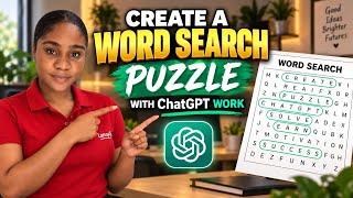 How to Create a Word Search Puzzle in ChatGPT Work