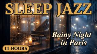 Night Jazz • Soft Piano & Saxophone for Sleep — 11 Hours Rainy Paris Night screenshot 3