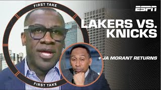 Stephen A. CHECKS Shannon Sharpe over the Lakers + Ja Morant return reaction 🍿 | First Take