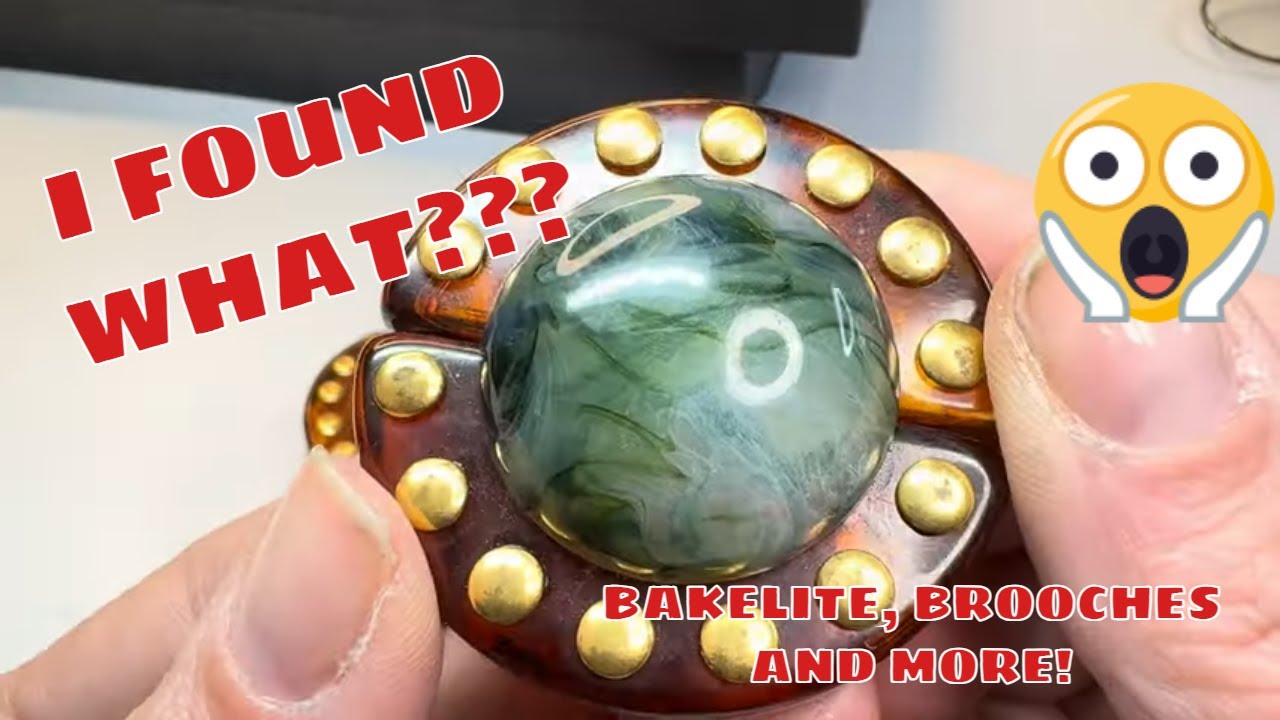 Check Out This CRAZY Vintage Jewelry Haul!  WOW!  Art Deco Bakelite Brooches, Rhinestones, J Crew!