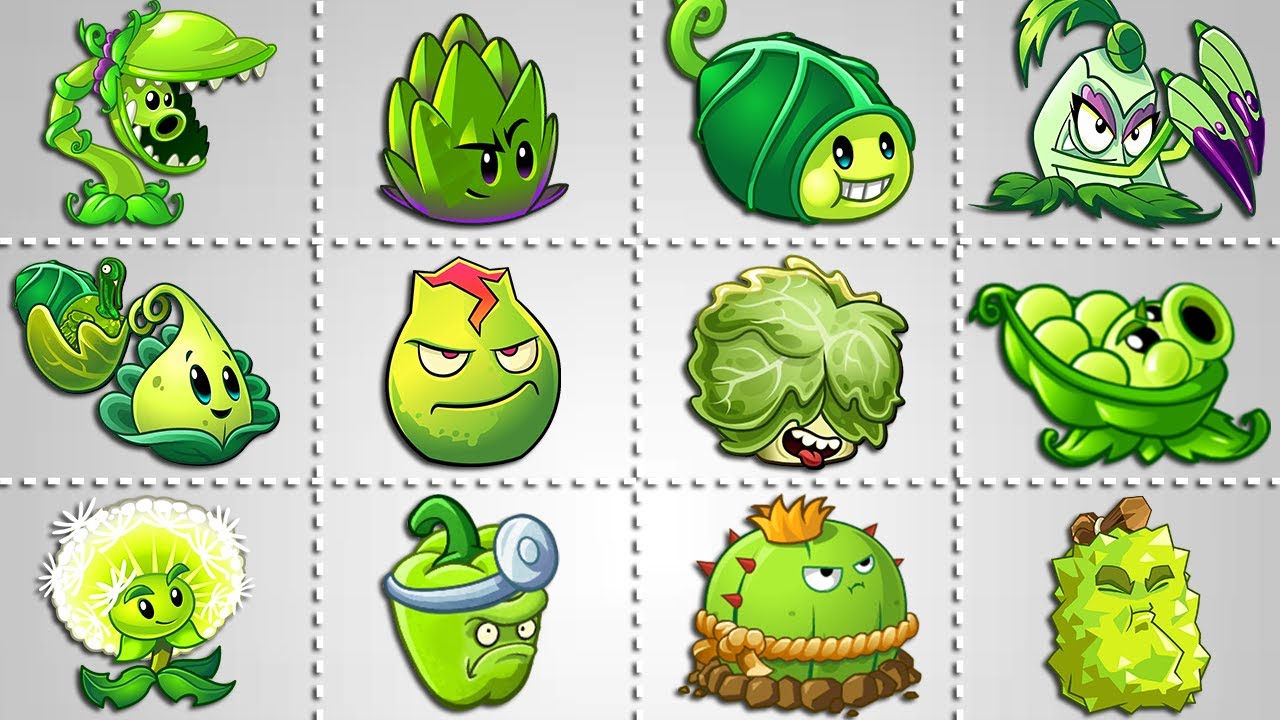 PvZ 2 All GREEN Premium Plant Attack Gargantuar Zombie - Plants vs ...