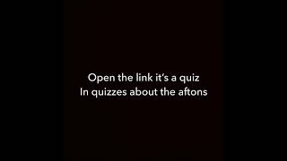 Open it it’s a quiz