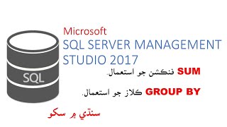 Sum Function and Group by clause in SQL Server Management Studio 2017   Learn in Sindhi