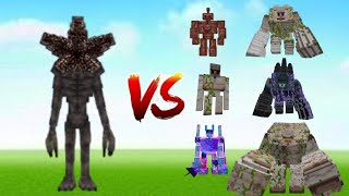 Demogorgon Vs All Golems Minecraft Pe || (Stranger things) screenshot 1