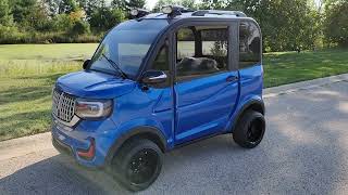Lightning Sapphire Blue Coco Coupe LE Electric LSV Golf Cart LSV