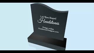 Left Wave Shaped Headstone - Design online - HeadstonesDesigner.com