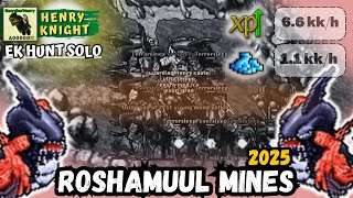 TIBIA - KNIGHT LEVEL 1079 HUNT SOLO ROSHAMUUL MINES (TERROSLEEP E FEVERSLEEP) - EK HUNT SOLO #215