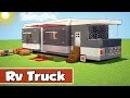 Minecraft: Modern Rv Truck House Tutorial - How to Build a Camper Truck House