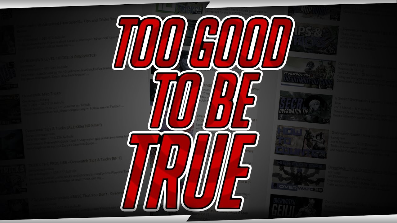 Too Good To Be True YouTube