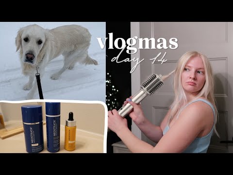 VLOGMAS day 14: how I use the shark flexstyle airstyler, press-on nails, & skincare