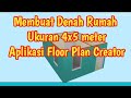 Cara Membuat Denah Rumah Ukuran 4x5 meter Menggunakan Aplikasi Floor Plan Creator Di HP Android