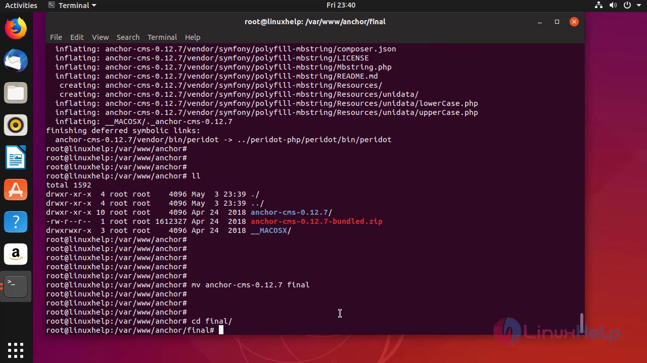 How to Install Anchor CMS version 0.12.7 on Ubuntu 18.10 YouTube