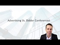 Procurement Advertising versus Bidder Conferences - Key Concepts in Project Management