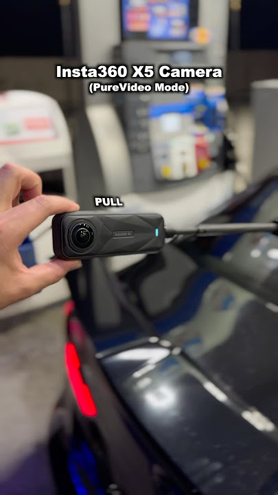 PureVideo Mode On The Insta360 X5 Goes Crazy 😳 #insta360 #x5 #cars