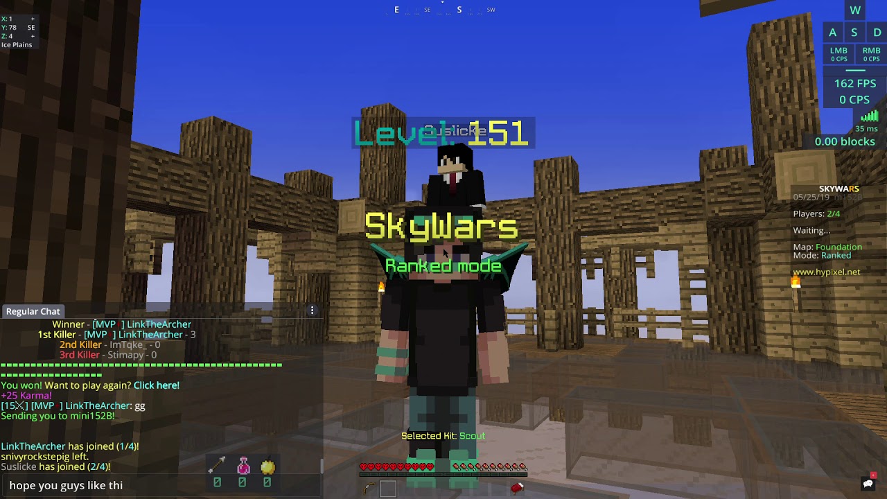 Video ends when I die (Idea from TimeDeo) | Ranked Skywars #4