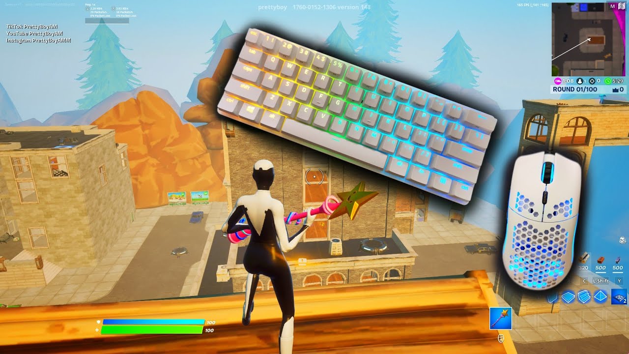 RAZER Huntsman Mini🤩Chill Keyboard Sounds Fortnite Zone Wars and Boxfigts Gameplay (red switches)