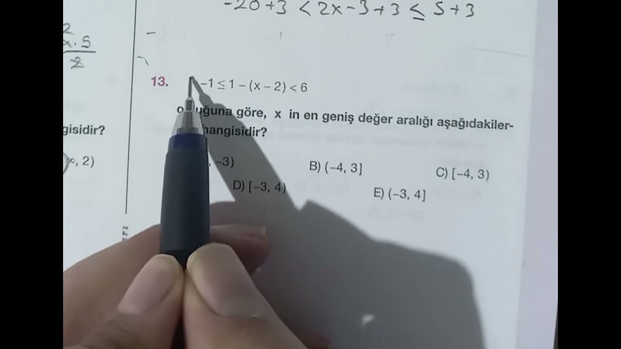 BASİT EŞİTSİZLİKLER SORU ÇÖZÜMÜ TYT/( SONUÇ YAYINLARI)