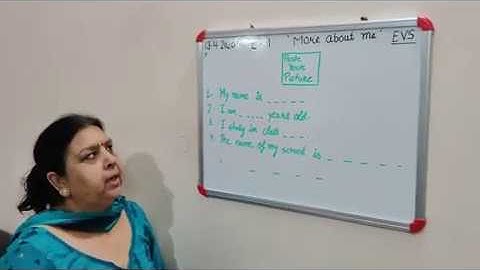 CHAPTER 1 "MORE ABOUT ME" CLASS 1ST SUBJECT - E.V.S.