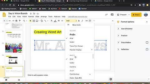 How to add Word Art to Google Slides