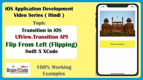 How to implement Transition ( Flip From Left ) in Swift 5 | Hindi | transitionFlipFromLeft