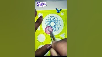 Spirograph drawing 🎭🥰 | Stencil #shorts #short