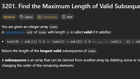 Find the Maximum Length of Valid Subsequence I | Leetcode 3201 | Java Solution | Leetcode Daily