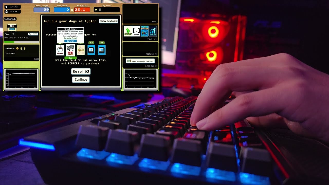 No Stress, Just Typing | Whispered ASMR + TypInc (4K Keyboard View)