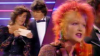 Cyndi Lauper Wins Best Pop Video (1985) w/ Laura Branigan &amp; David Foster