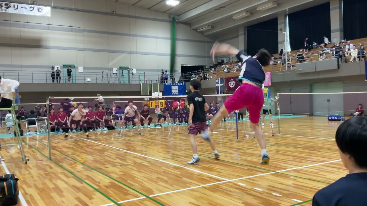 町田脩太・大西悠斗(早稲田大学)vs寺内　琳・大場 世嵐(東京情報大学)　【2024年度関東大学バドミントン春季リーグ戦】