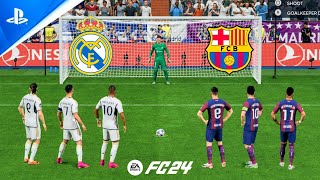 : FC 24 | Ronaldo Haaland Mbappe vs Messi Neymar Lewandowski | Madrid v Barca | Penalty Shootout - PS5