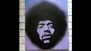 Jimi Hendrix Stencil