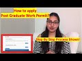 How to apply post graduate work permit online