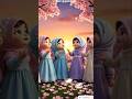 🌸 Cute Hijabi Baby Girls Reciting Hasbi Rabbi 🤍 Peaceful Islamic Garden Animation#shorts