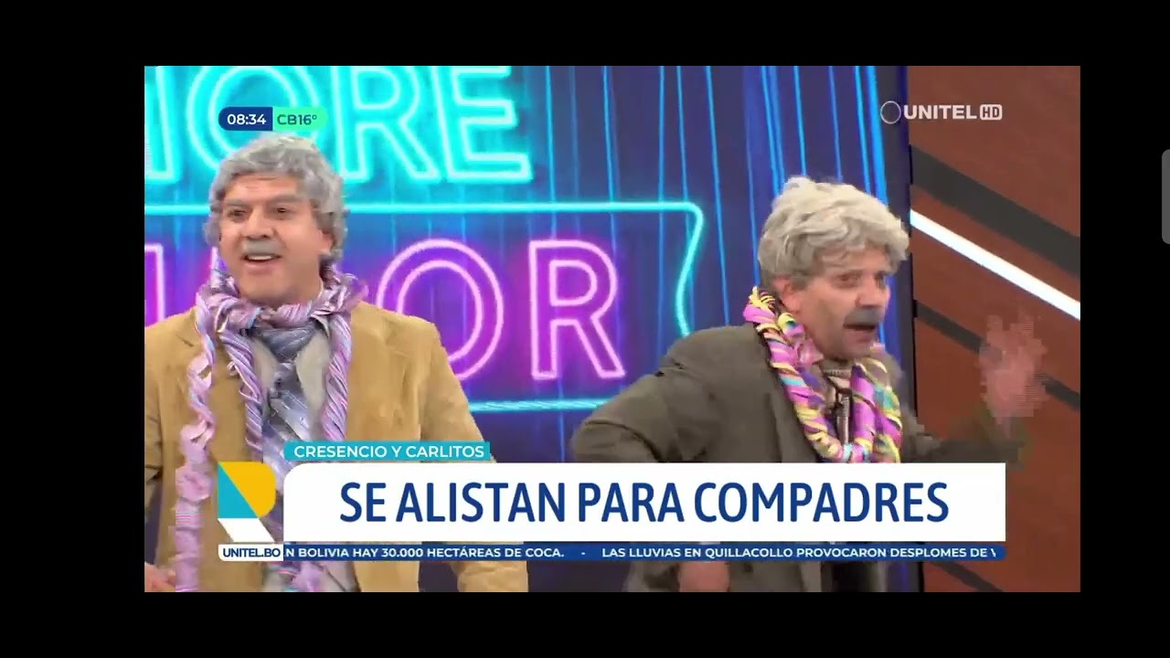 Cresencio y Carlitos en la Revista listos para festejar Compadres